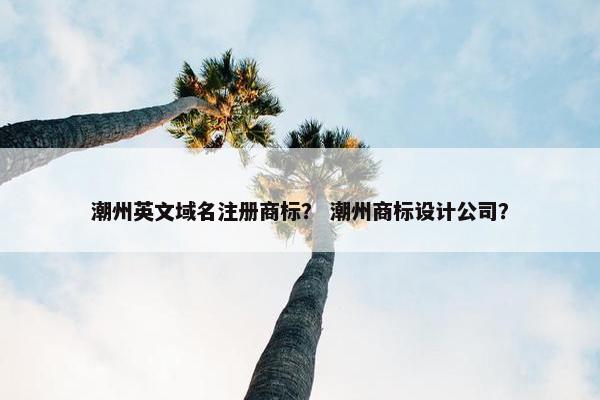 潮州英文域名注册商标？ 潮州商标设计公司？