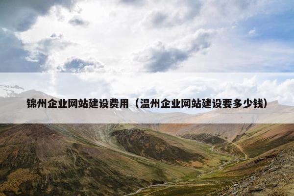 锦州企业网站建设费用（温州企业网站建设要多少钱）