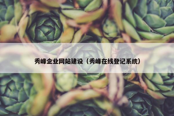 秀峰企业网站建设（秀峰在线登记系统）