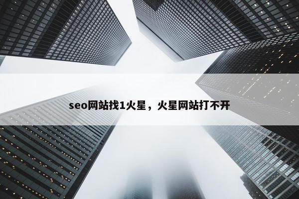 seo网站找1火星，火星网站打不开