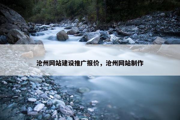沧州网站建设推广报价，沧州网站制作