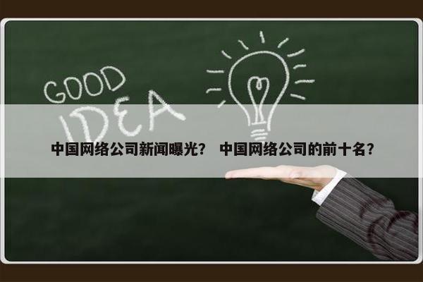 中国网络公司新闻曝光？ 中国网络公司的前十名？