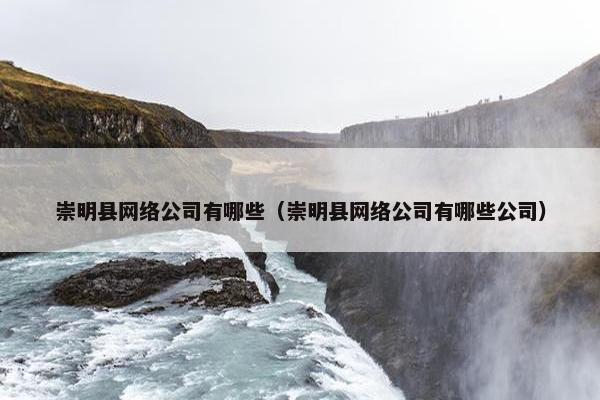 崇明县网络公司有哪些（崇明县网络公司有哪些公司）