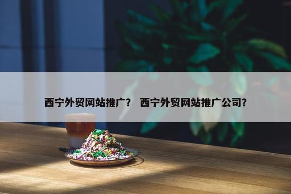 西宁外贸网站推广？ 西宁外贸网站推广公司？