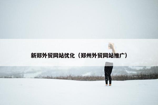 新郑外贸网站优化（郑州外贸网站推广）