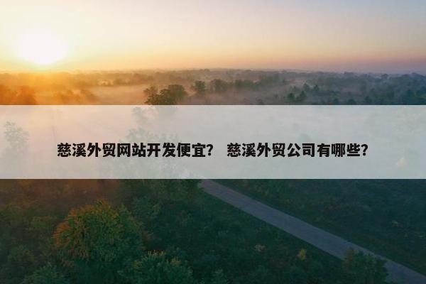 慈溪外贸网站开发便宜？ 慈溪外贸公司有哪些？