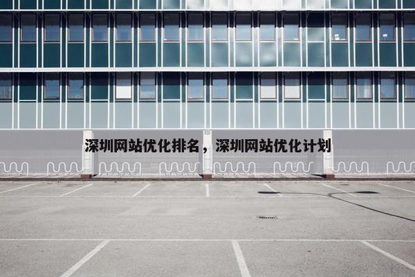 深圳网站优化排名，深圳网站优化计划