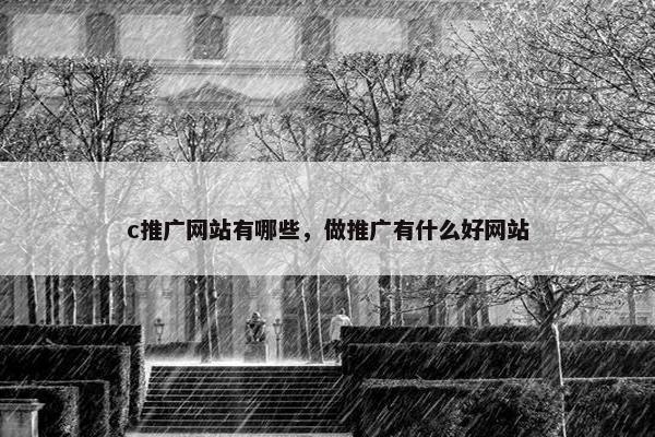 c推广网站有哪些，做推广有什么好网站