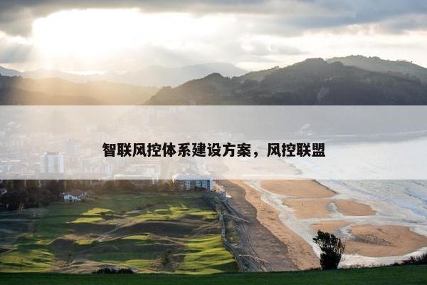 智联风控体系建设方案，风控联盟