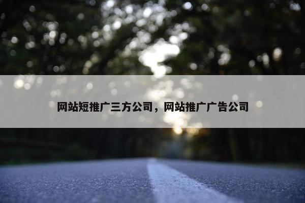 网站短推广三方公司，网站推广广告公司