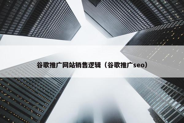 谷歌推广网站销售逻辑（谷歌推广seo）