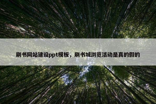 刷书网站建设ppt模板，刷书城浏览活动是真的假的