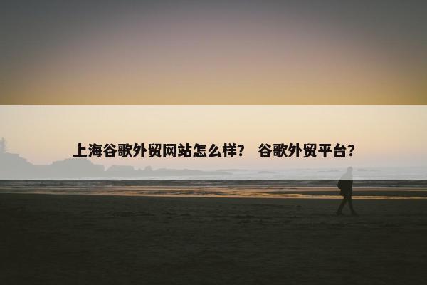上海谷歌外贸网站怎么样？ 谷歌外贸平台？