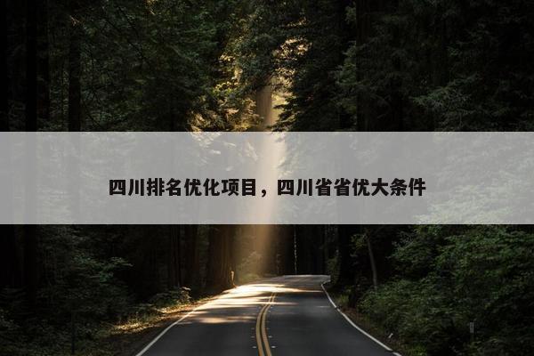 四川排名优化项目，四川省省优大条件