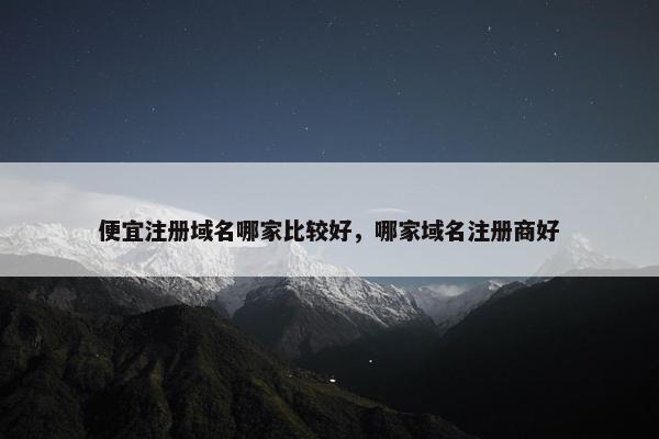 便宜注册域名哪家比较好，哪家域名注册商好