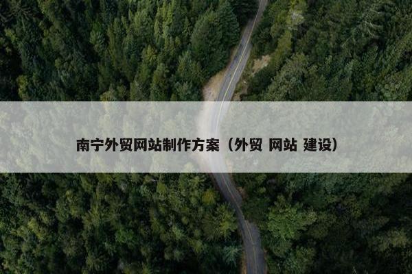 南宁外贸网站制作方案（外贸 网站 建设）