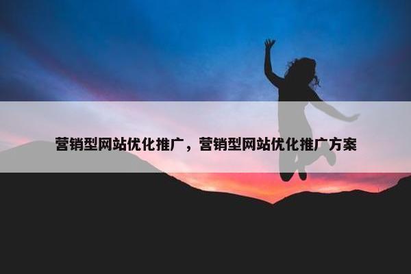 营销型网站优化推广，营销型网站优化推广方案