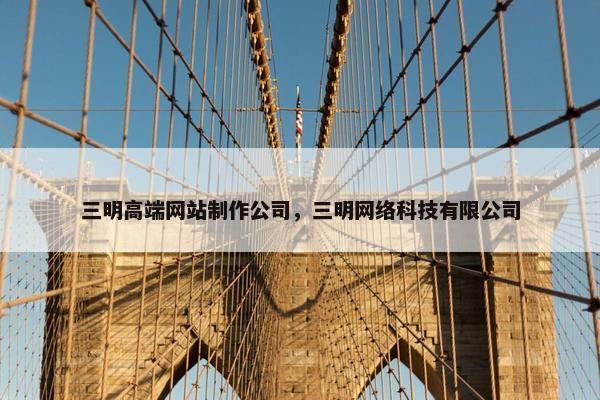 三明高端网站制作公司，三明网络科技有限公司