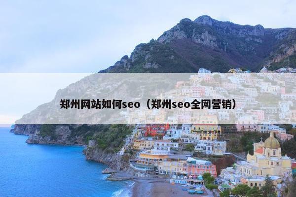 郑州网站如何seo（郑州seo全网营销）