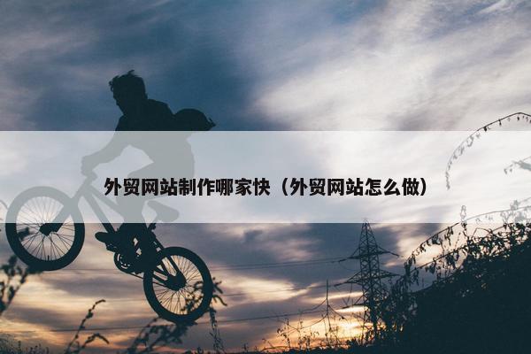 外贸网站制作哪家快（外贸网站怎么做）
