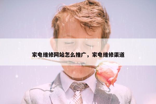 家电维修网站怎么推广，家电维修渠道