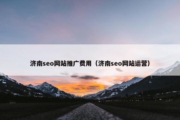 济南seo网站推广费用（济南seo网站运营）