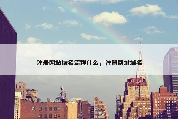 注册网站域名流程什么，注册网址域名