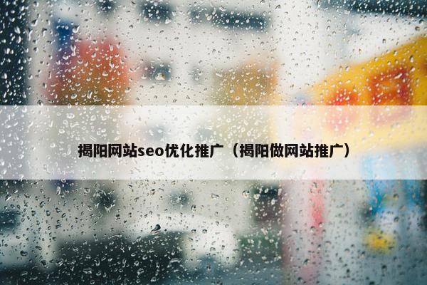 揭阳网站seo优化推广（揭阳做网站推广）
