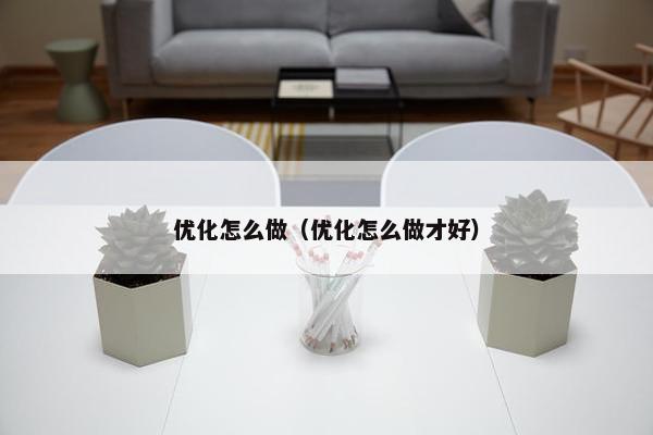 优化怎么做（优化怎么做才好）