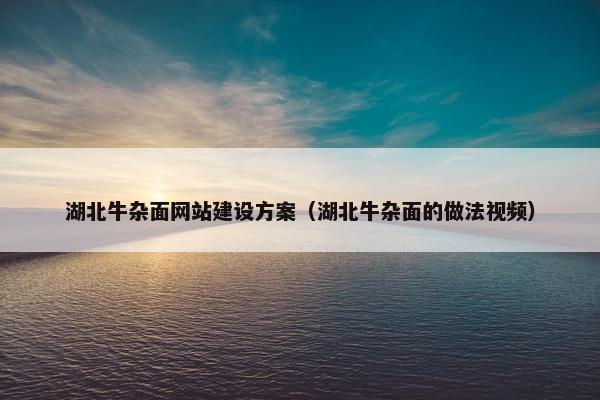 湖北牛杂面网站建设方案（湖北牛杂面的做法视频）