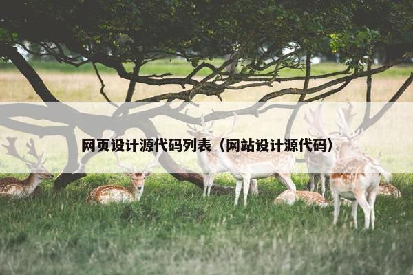 网页设计源代码列表（网站设计源代码）