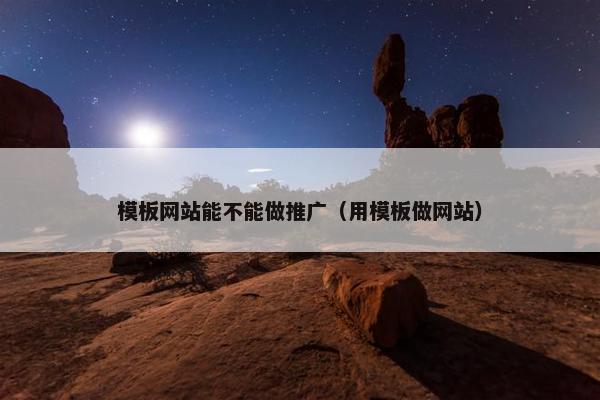 模板网站能不能做推广（用模板做网站）