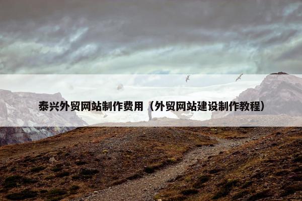 泰兴外贸网站制作费用（外贸网站建设制作教程）