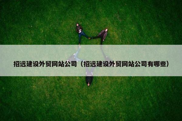 招远建设外贸网站公司（招远建设外贸网站公司有哪些）