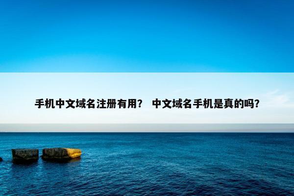 手机中文域名注册有用？ 中文域名手机是真的吗？