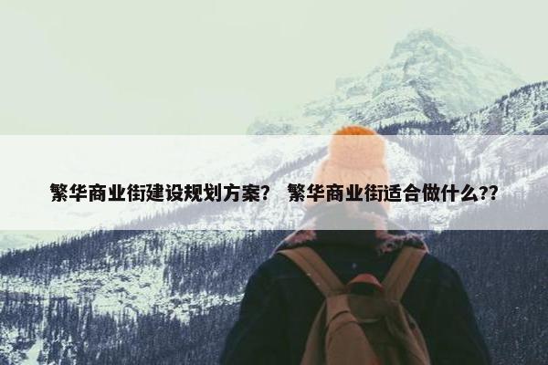 繁华商业街建设规划方案？ 繁华商业街适合做什么?？