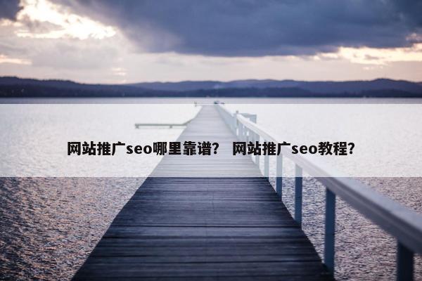 网站推广seo哪里靠谱？ 网站推广seo教程？