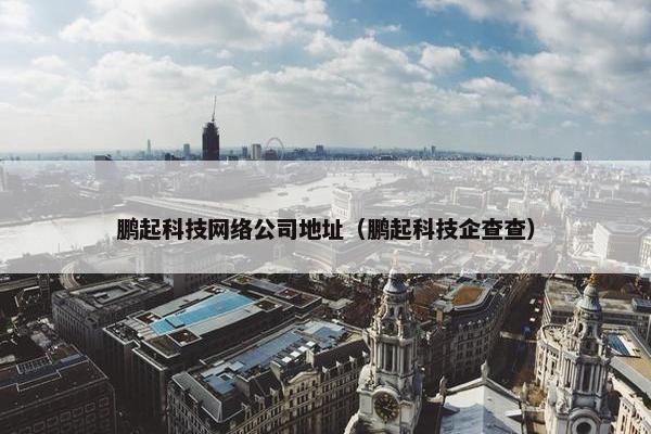 鹏起科技网络公司地址（鹏起科技企查查）
