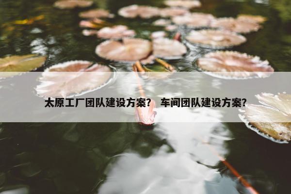 太原工厂团队建设方案？ 车间团队建设方案？
