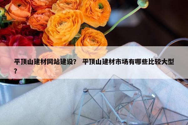 平顶山建材网站建设？ 平顶山建材市场有哪些比较大型？