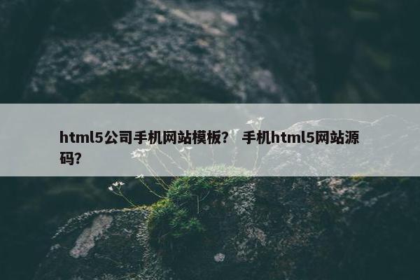 html5公司手机网站模板？ 手机html5网站源码？