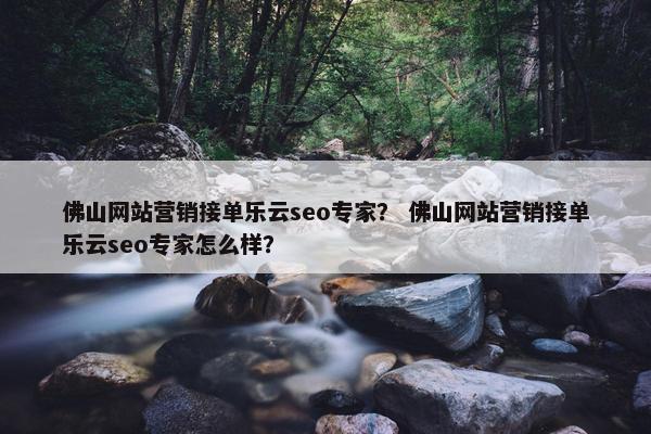 佛山网站营销接单乐云seo专家？ 佛山网站营销接单乐云seo专家怎么样？