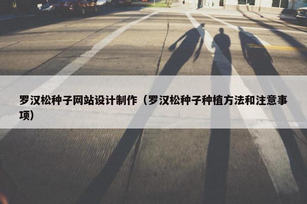 罗汉松种子网站设计制作（罗汉松种子种植方法和注意事项）