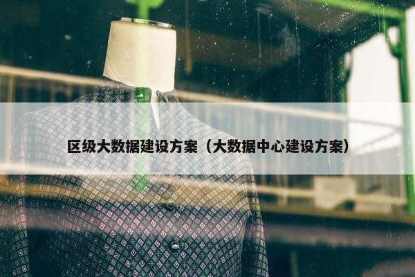 区级大数据建设方案（大数据中心建设方案）