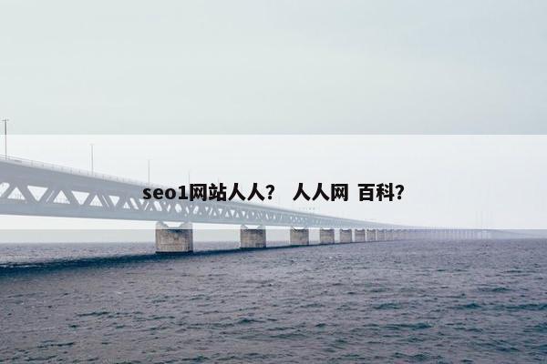 seo1网站人人？ 人人网 百科？