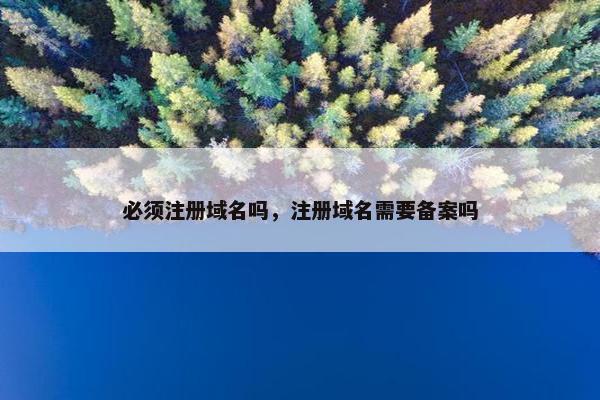 必须注册域名吗，注册域名需要备案吗