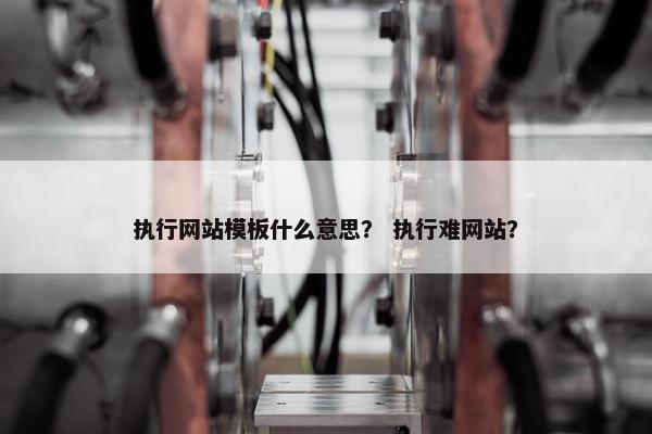 执行网站模板什么意思？ 执行难网站？