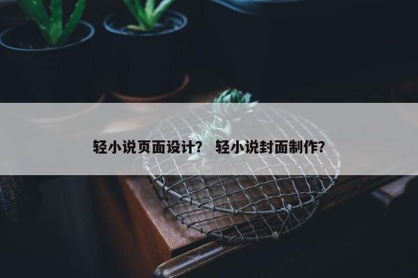 轻小说页面设计？ 轻小说封面制作？