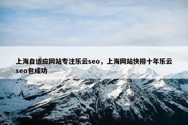 上海自适应网站专注乐云seo，上海网站快排十年乐云seo包成功