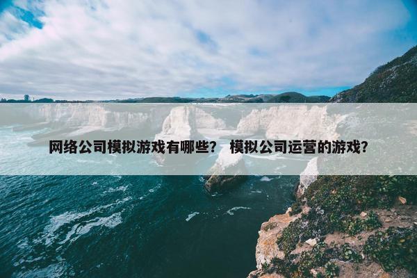 网络公司模拟游戏有哪些？ 模拟公司运营的游戏？